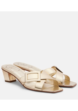 Roger Vivier Metallic leather sandals