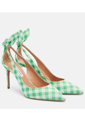 Aquazzura Bow Tie bow-detail checked pumps
