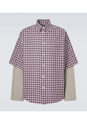 Balenciaga Layered checked cotton shirt