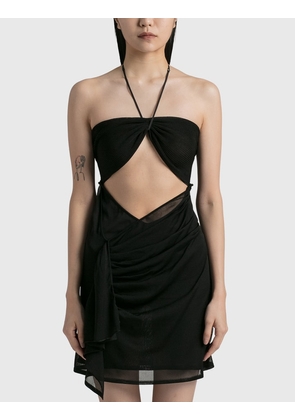 Ribbed Knit Cut-Out Mini Dress