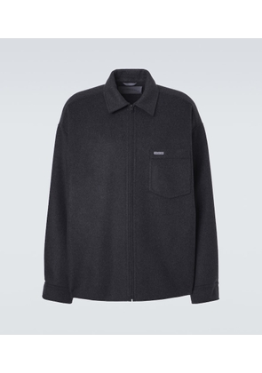 Balenciaga Wool-blend zip-up overshirt