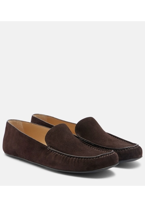 The Row Leo suede loafers