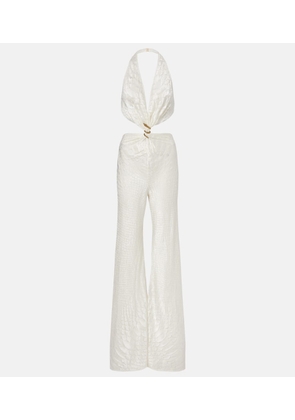 Roberto Cavalli Embellished halterneck jumpsuit