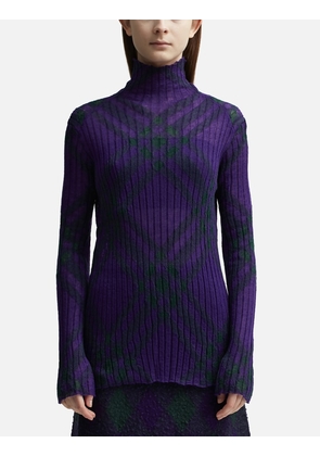 Check Mohair Blend Sweater