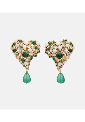 Saint Laurent Embellished clip-on earrings