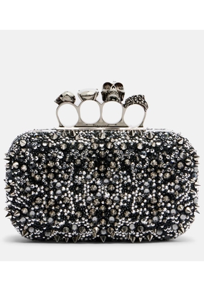 McQueen Knuckle embellished clutch
