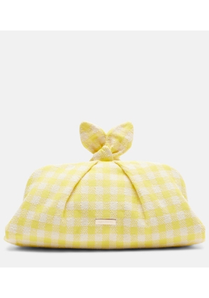 Aquazzura Bow Tie bow-detail checked clutch