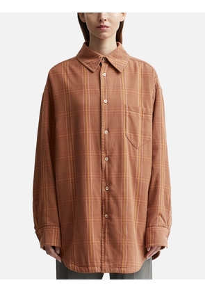 Check Cotton Oversized Shirt