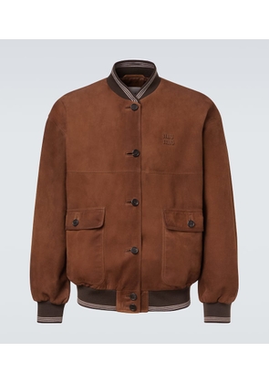 Miu Miu Suede bomber jacket