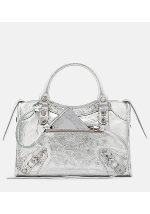 Balenciaga Le City Small metallic leather tote bag