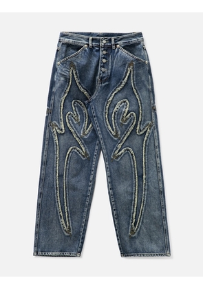 Denim Tribal Pants
