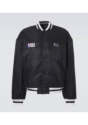 Balenciaga x NBA logo satin bomber jacket