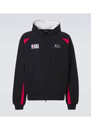 Balenciaga x NBA logo cotton fleece hoodie
