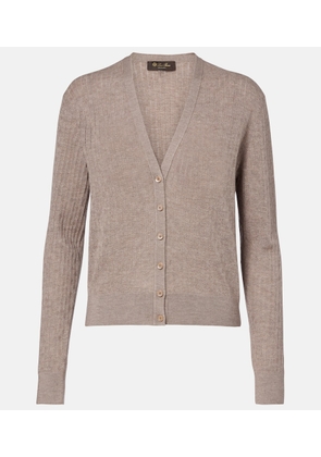 Loro Piana Ribbed-knit cashmere and silk cardigan