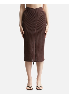 Crochet Midi Wrap Skirt