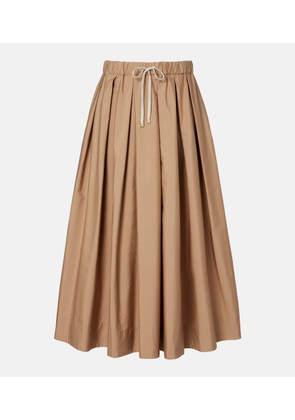 'S Max Mara Pineta pleated cotton poplin midi skirt