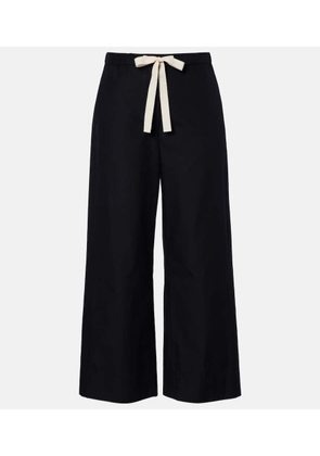 'S Max Mara Argento cotton cropped wide-leg pants