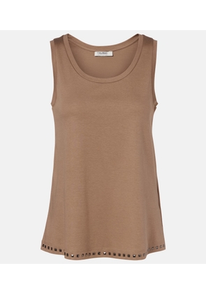 'S Max Mara Furetto embellished cotton-blend tank top