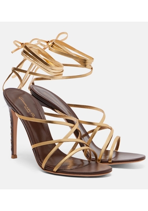 Gianvito Rossi Metallic leather sandals