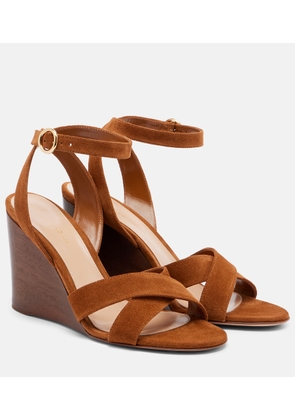 Gianvito Rossi Suede wedge sandals