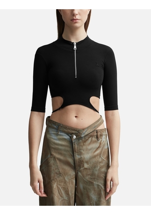 SCULPTING JERSEY CUT-OUT TOP