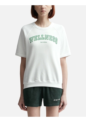 Wellness Ivy Short Sleeve Soft Crewneck White/Verde