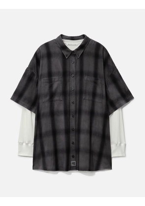 Pre-Styled Shadow Plaid Shirt