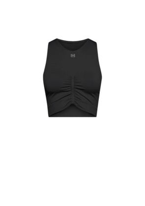 WOLFORD  ruched-detailing performance top - S BLACK