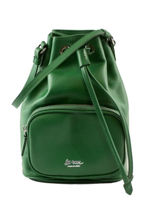 LA ROSE leather satchel bag black - U GREY