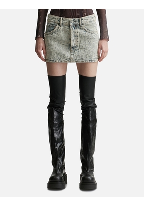 Monogram Denim Mini Skirt