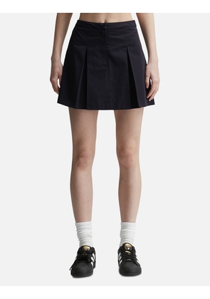 Serif Logo Box Pleat Skirt