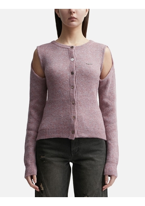 CUT-OUT MOHAIR CARDIGAN