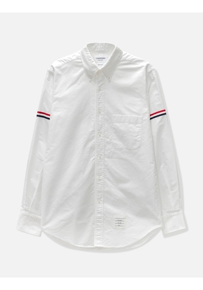 White Oxford Striped Grosgrain Armband Classic Shirt