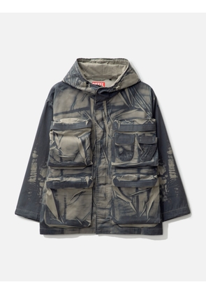 Garment Printed Cargo Jacket