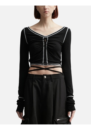 Shirred Long Sleeve T-Shirt