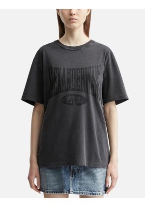 Distressed Logo Cotton T-Shirt