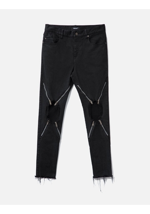 UC1E4515-2 Stretch Denim 4 Zips Jeans