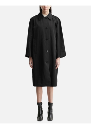 Nylon Volume Balmacaan Trench