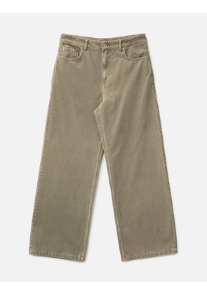 Corduroy Washed Semi Wide Pants