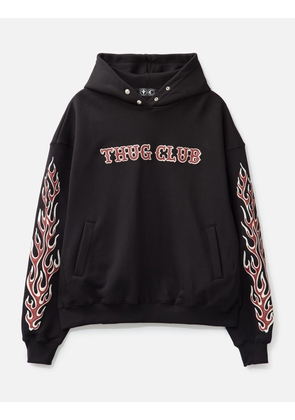 Leather Flame Hoodie