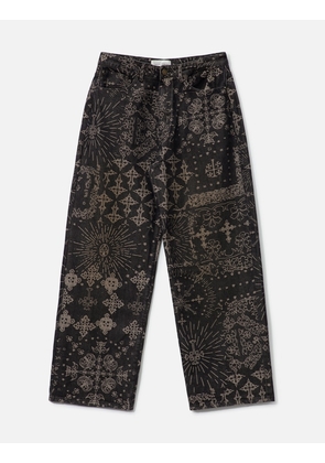 Jacquard Denim Pants