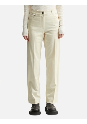 Cotton Gabardine Straight Leg Trousers