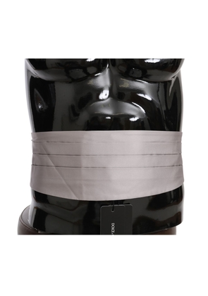 Dolce & Gabbana Elegant Gray Silk Cummerbund for Men - W44