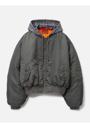 Bomber W Plaid Hood