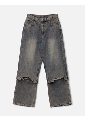 Acid Wash Layered Hybrid Jeans