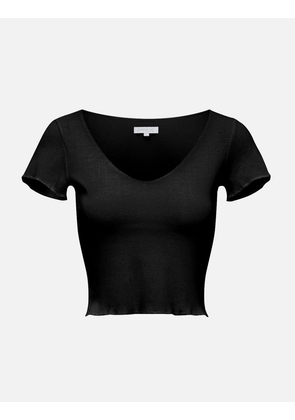 Pointelle Capsleeve Top