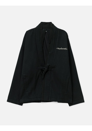 Embroidered Waffle Kimono Overshirt