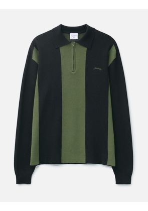 Gibson Knitted Long Sleeve Sweater Polo