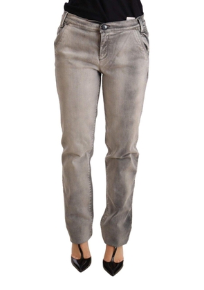 Ermanno Scervino Gray Washed Low Waist Skinny Trouser Cotton Jeans - W31
