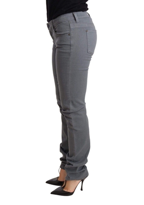 Ermanno Scervino Gray Low Waist Skinny Slim Trouser Cotton Jeans - W32